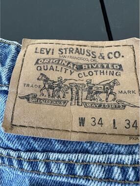 Levi's 550 USA Made Relaxed Fit Jeans 34x34